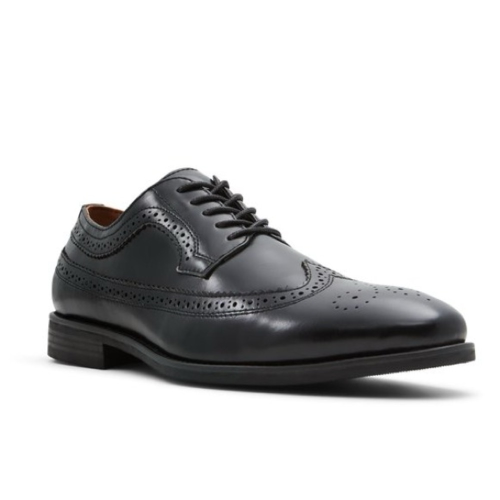 Call It Spring Sera Oxford Lace Up Vegan Faux Leather Black Dress Shoes